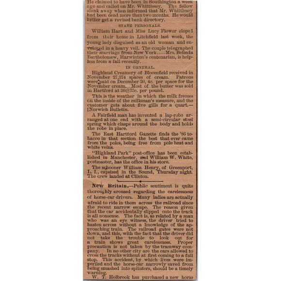 Bliss's Baskets Holiday Goods 1886 Hartford CT Victorian Ad AB8-HT1 - Picture 2 of 2